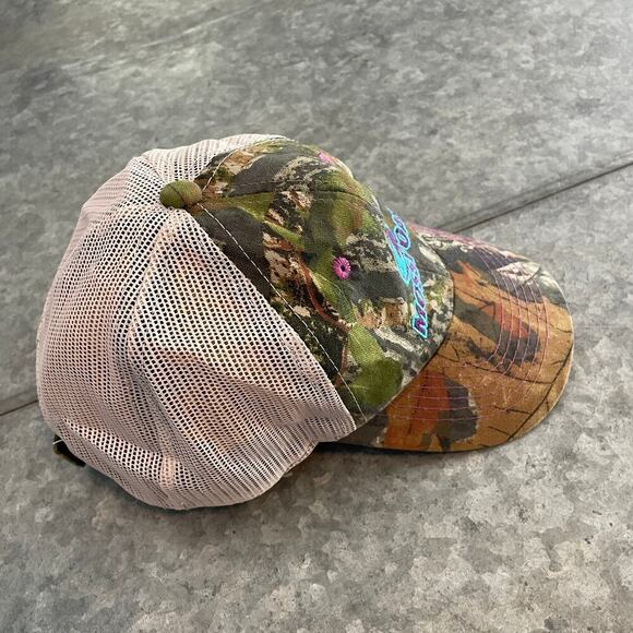 NWT Mossy Oak Embroidered Camo Mesh Hat Cap Blue Purple Hunting Outdoor Trucker - Picture 5 of 10